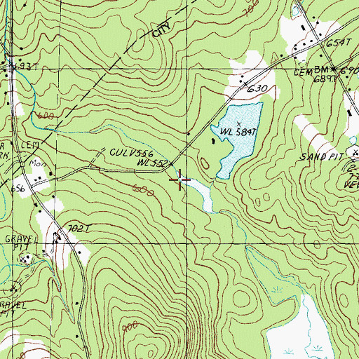 Topographic Map of Footes Pond Dam, NH
