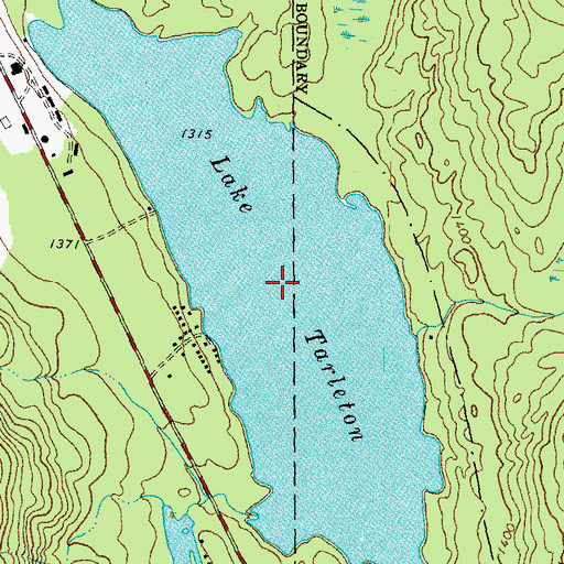 Topographic Map of Lake Tarleton, NH