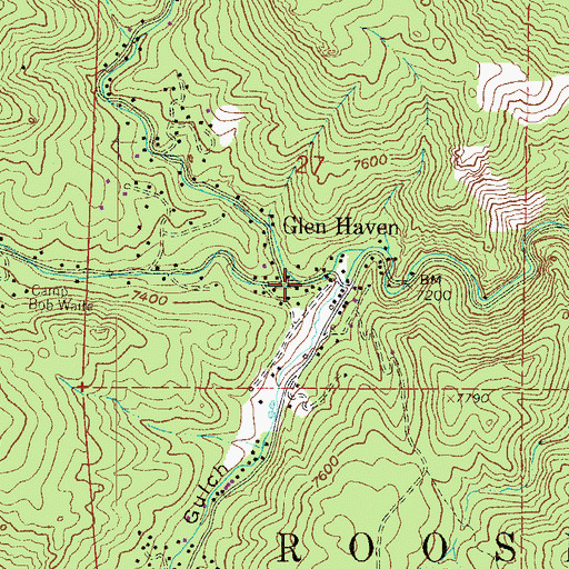 Topographic Map of Fox Creek, CO