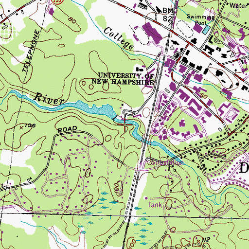 Topographic Map of Water Works Dam, NH