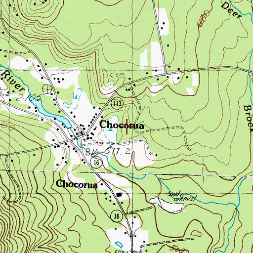 Topographic Map of Chocorua River Reservoir, NH