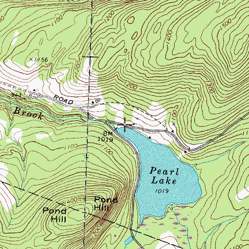 Topographic Map of Pearl Lake Dam, NH