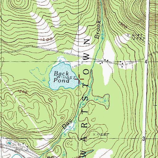 Topographic Map of Back Pond Dam, NH