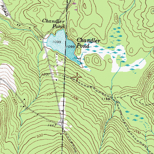 Topographic Map of Chandler Pond, NH