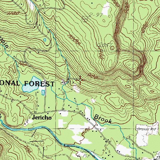 Topographic Map of Meadow Pond Dam, NH