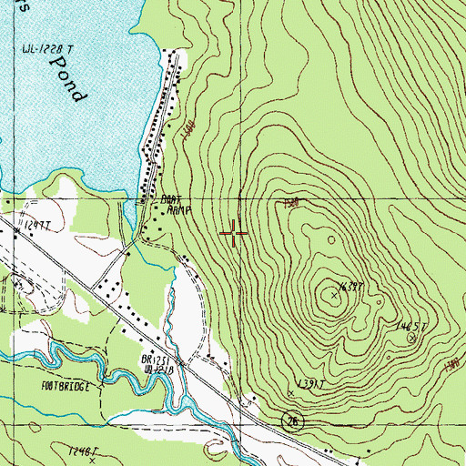Topographic Map of Akers Pond Dam, NH