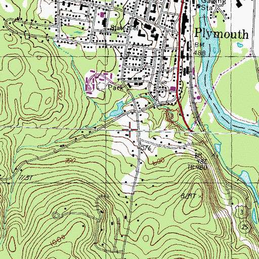 Topographic Map of Fox Pond, NH