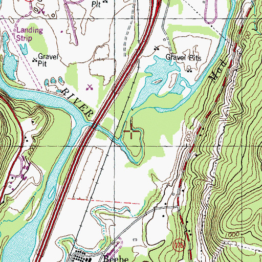 Topographic Map of Milo Lake Dam, NH