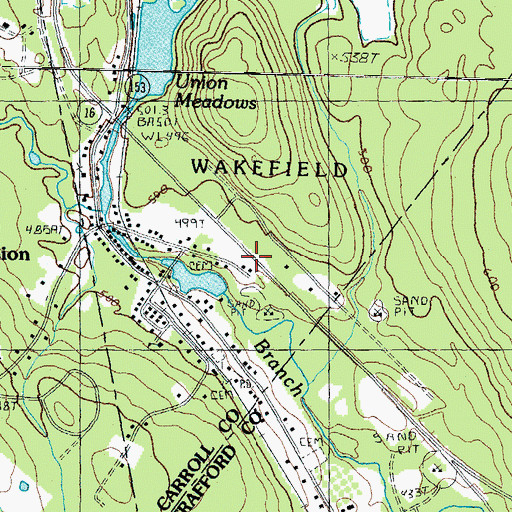 Topographic Map of Branch River Dam Number 1, NH
