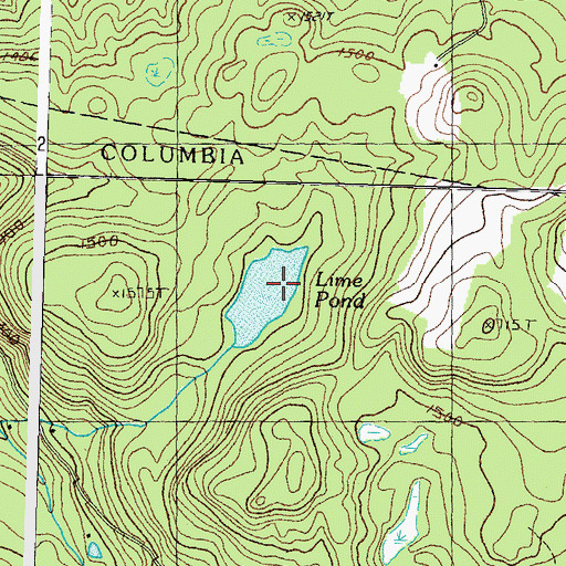 Topographic Map of Lime Pond Dam, NH