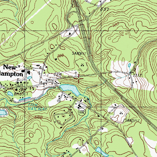 Topographic Map of Lige Pond Dam, NH