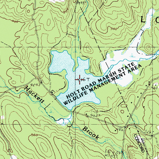 Topographic Map of Hoit Road Marsh, NH