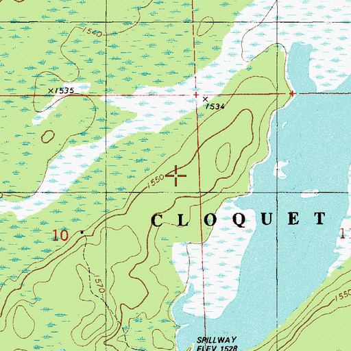 Topographic Map of Wolf Lake Dam, MN