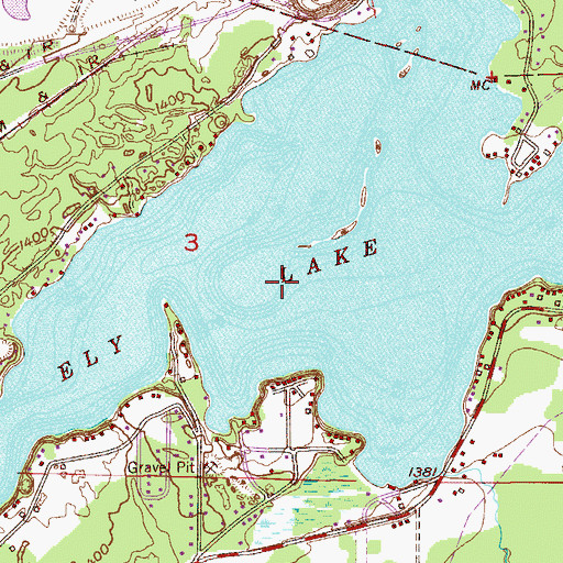 Topographic Map of Ely Lake, MN