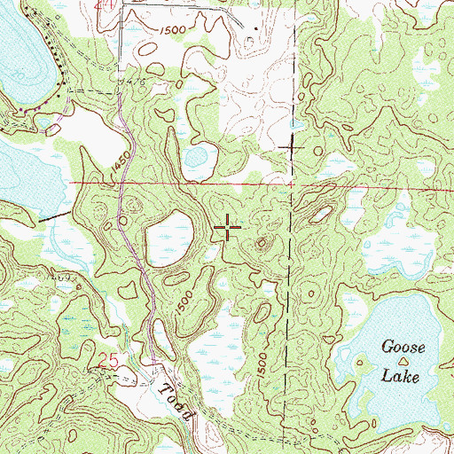 Topographic Map of Little Toad Lake Dam, MN