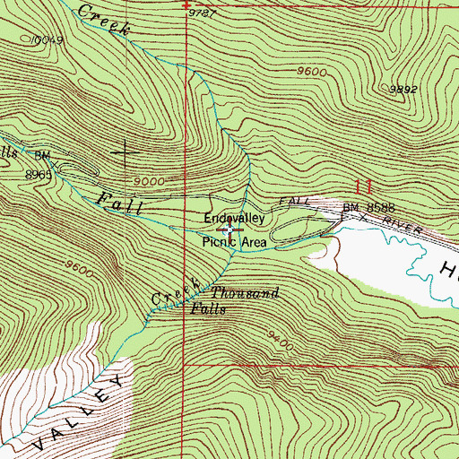 Topographic Map of Endovalley Campground, CO