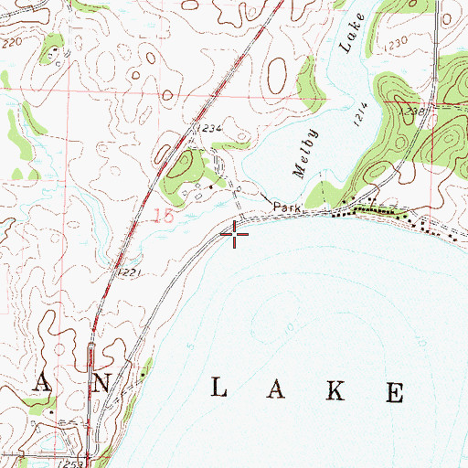 Topographic Map of Carp Dam, MN