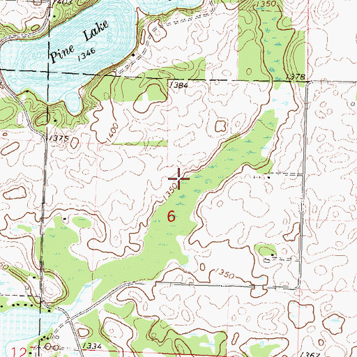 Topographic Map of Dry Sand Lake Wildlife Management Unit Dam, MN