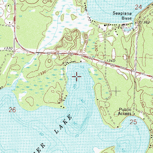 Topographic Map of Blackwater Lake, MN