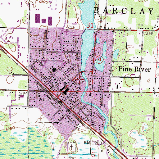 Topographic Map of Norway Lake Dam, MN