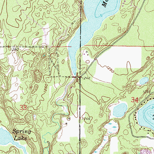 Topographic Map of Mayo Lake, MN