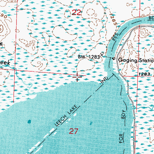 Topographic Map of Mud-Goose Lake, MN