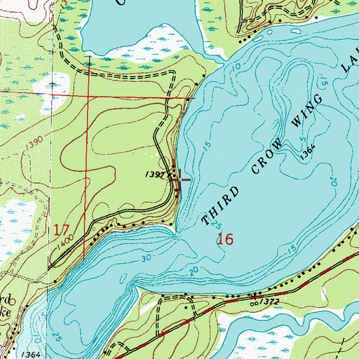 Topographic Map of Washburn Lake, MN
