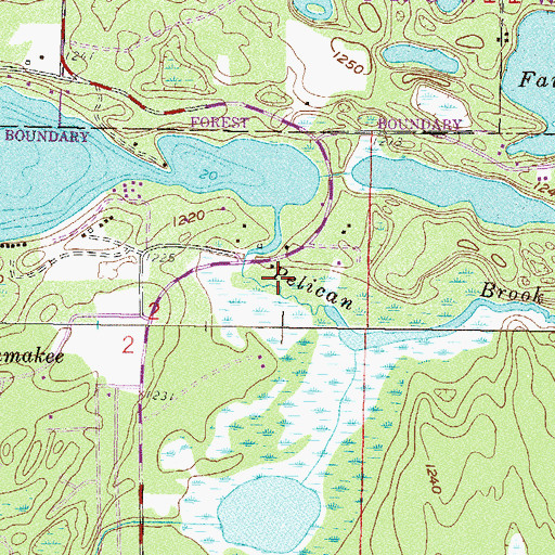 Topographic Map of Ossawinnamakee Lake Dam, MN