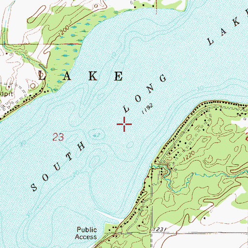 Topographic Map of Lower Long Lake, MN