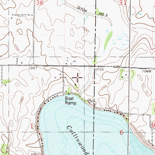 Topographic Map of Collinwood Lake, MN