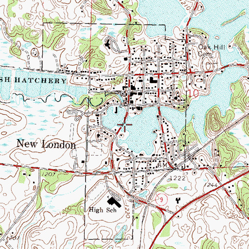 Topographic Map of Mill Pond, MN