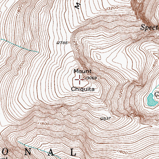 Topographic Map of Mount Chiquita, CO