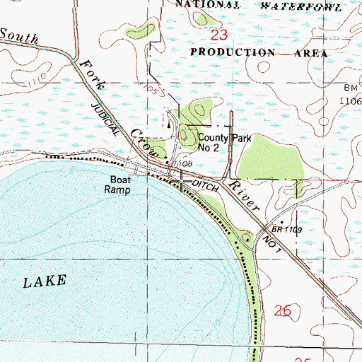Topographic Map of Kandiyohi Lake, MN