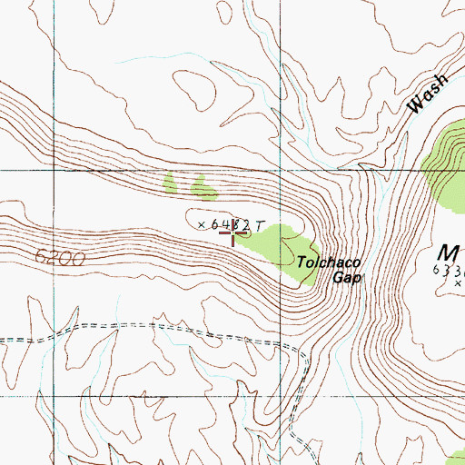 Topographic Map of Bodaway Mesa, AZ