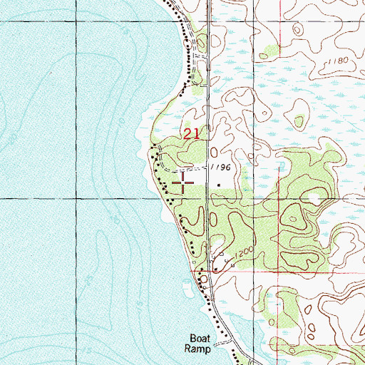 Topographic Map of Diamond Lake, MN