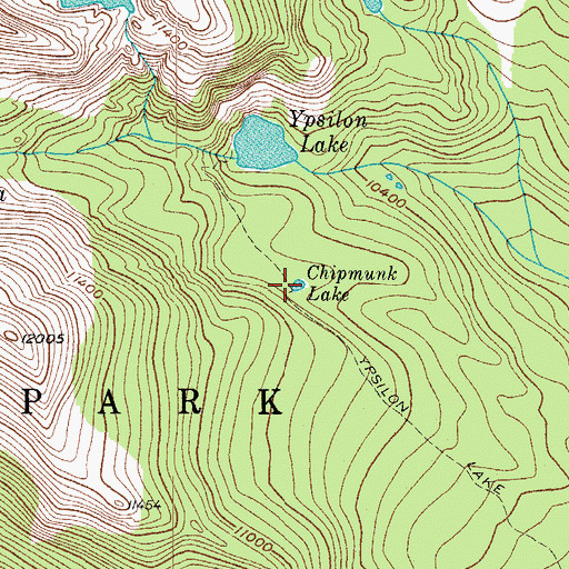 Topographic Map of Chipmunk Lake, CO