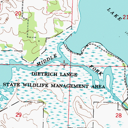 Topographic Map of Calhoun Lake West Dam, MN