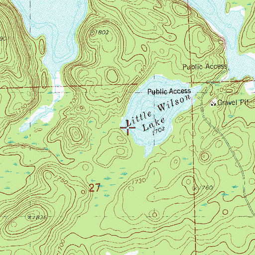 Topographic Map of Wilson Lake, MN