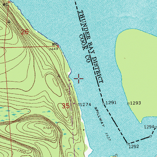 Topographic Map of Fowl Lake, MN