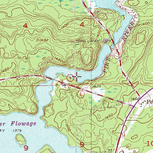 Topographic Map of Pike River Lake, MN