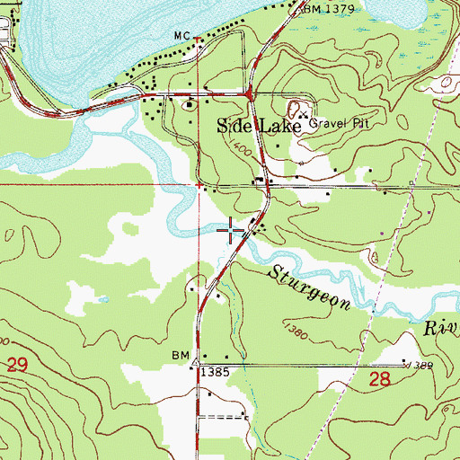 Topographic Map of Sturgeon Lake, MN