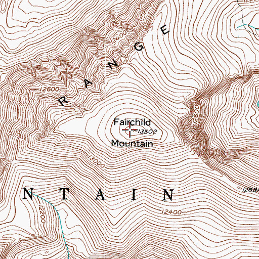 Topographic Map of Fairchild Mountain, CO
