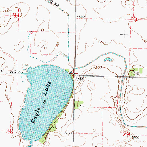 Topographic Map of Eagle Lake Dam, MN
