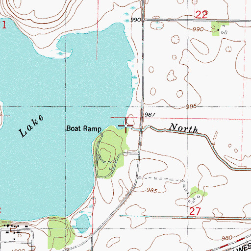 Topographic Map of Titlow Lake Dam, MN