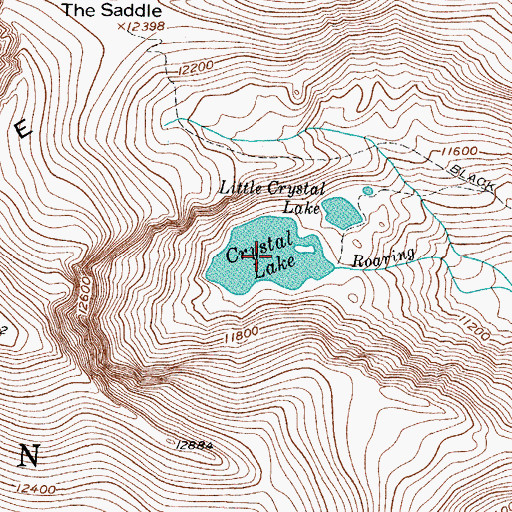 Topographic Map of Crystal Lake, CO