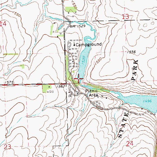 Topographic Map of North Mound Creek Pool Dam, MN