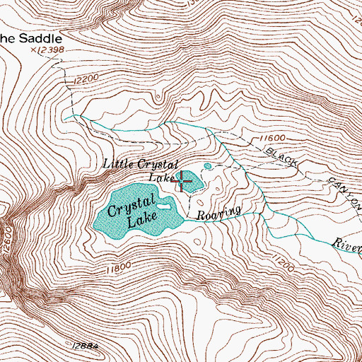 Topographic Map of Little Crystal Lake, CO