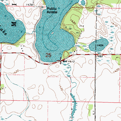 Topographic Map of Loon Lake, MN