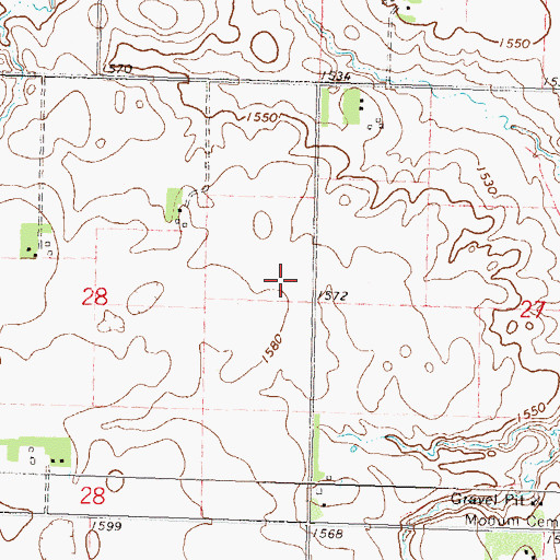 Topographic Map of Sarah Lake Dam, MN