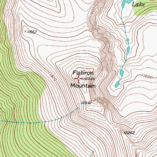 Topographic Map of Flatiron Mountain, CO